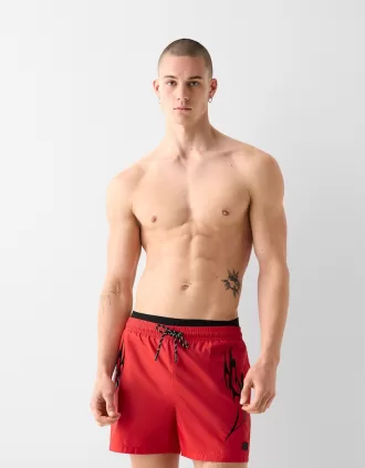 Boardshorts deportivos estampados Red