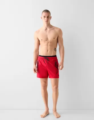 Boardshorts deportivos estampados Red