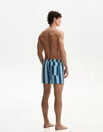 Boardshorts regulares con estampado Navy