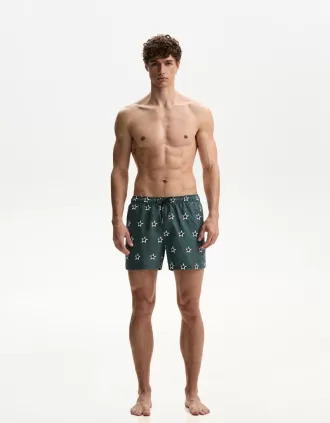 Boardshorts regulares con estampado Green