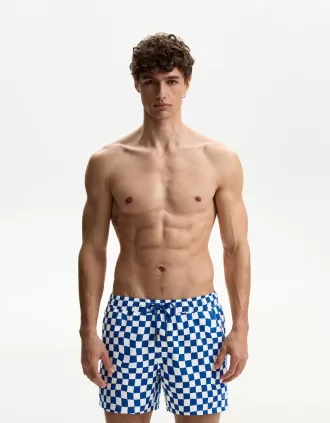 Boardshorts regulares con estampado Blue