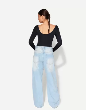 Body de manga larga Black