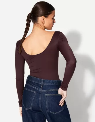Body de manga larga Brown