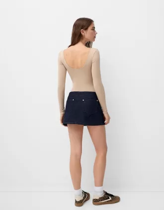 Body de manga larga Beige