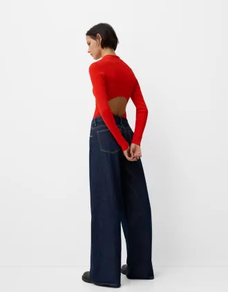 Body de manga larga con abertura y cuello tipo polo Red