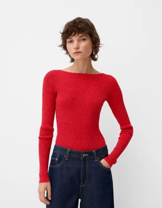Body de manga larga con espalda abierta Red