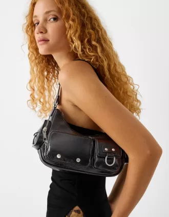 Bolso bandolera multibolsillos Black
