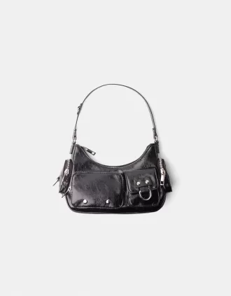 Bolso bandolera multibolsillos Black