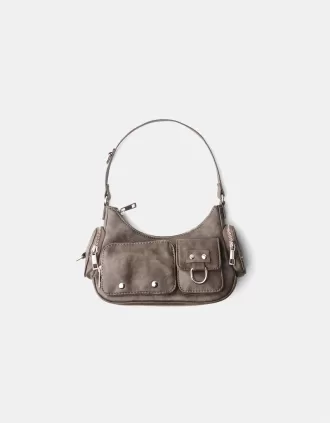 Bolso bandolera multibolsillos Dark grey