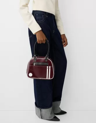 Bolso bowling deportivo retro Burgundy