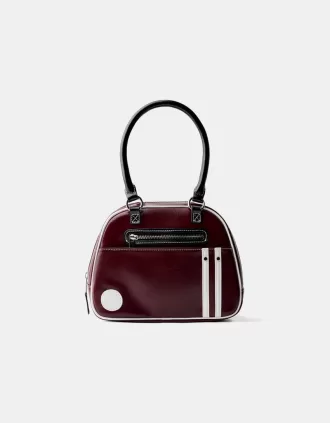 Bolso bowling deportivo retro Burgundy