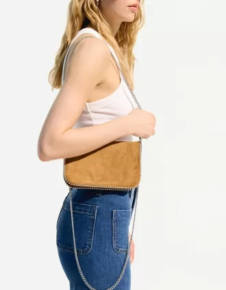 Bolso de ante sintético Camel