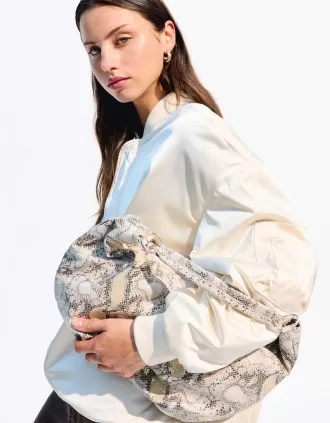 Bolso estampado animal Cream