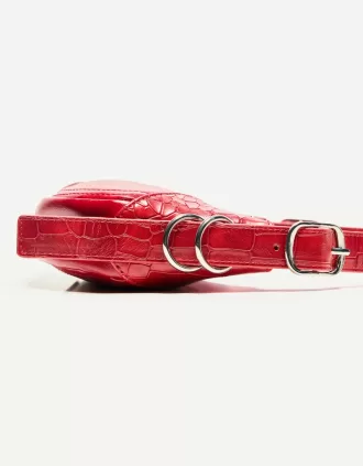 Bolso mini efecto piel Red