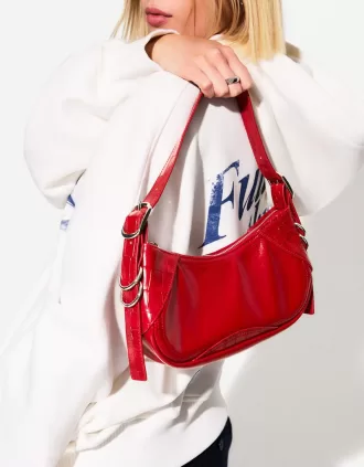 Bolso mini efecto piel Red