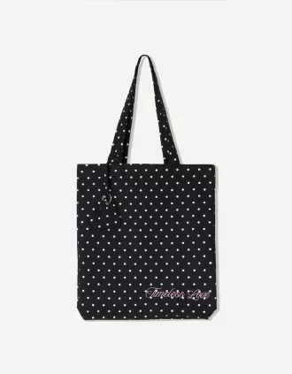 Bolso tote de lunares Black