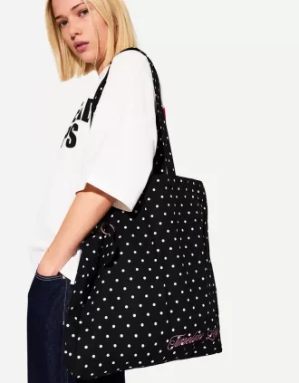 Bolso tote de lunares Black