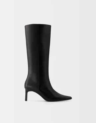 Botas con tacón gatito BLACK