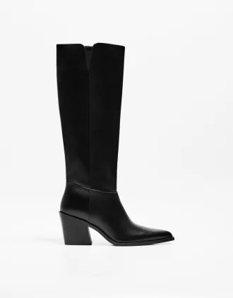 Botas cowboy tacón BLACK