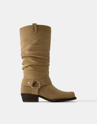 Botas moteras planas y holgadas CAMEL