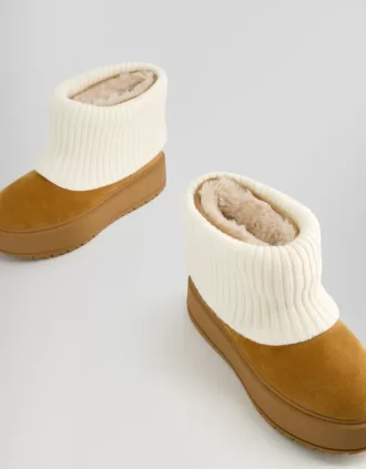 Botines calcetín con plataforma CAMEL