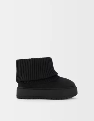 Botines calcetín con plataforma BLACK