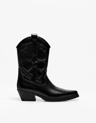 Botines cowboy hombre BLACK