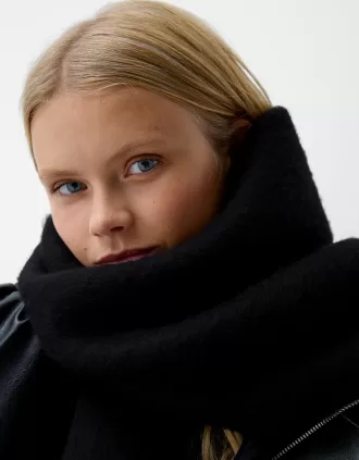 Bufanda de color liso Black