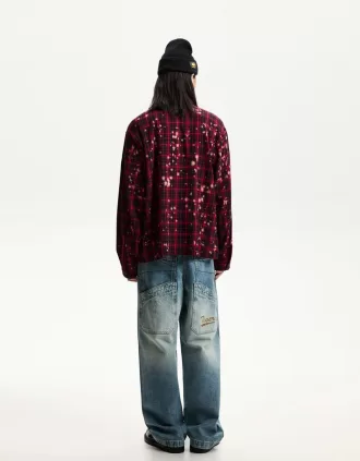 Camisa boxy de manga larga Red