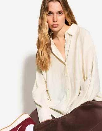 Camisa con lazos Cream