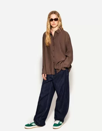 Camisa con lazos Brown
