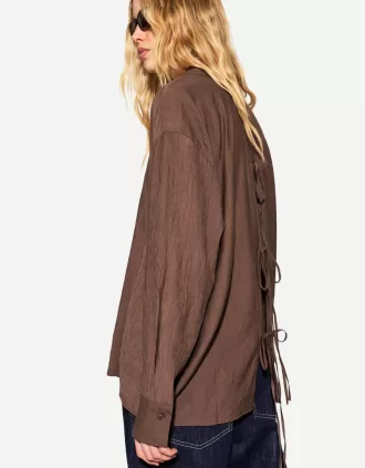 Camisa con lazos Brown