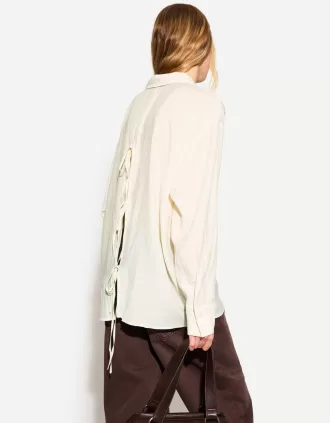 Camisa con lazos Cream