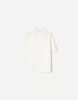 Camisa crepé manga corta White