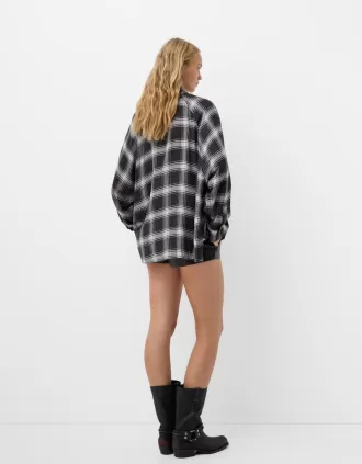 Camisa oversize cuadros Grey