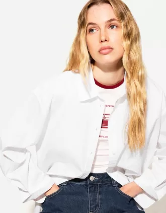 Camisa oversize de popelín White