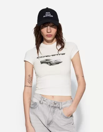 Camiseta Corvette de manga corta White