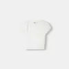 Camiseta Disney Bambi manga corta encaje Off white