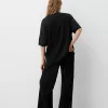 Camiseta Frieren oversize de manga corta Black