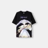 Camiseta Frieren oversize de manga corta Black