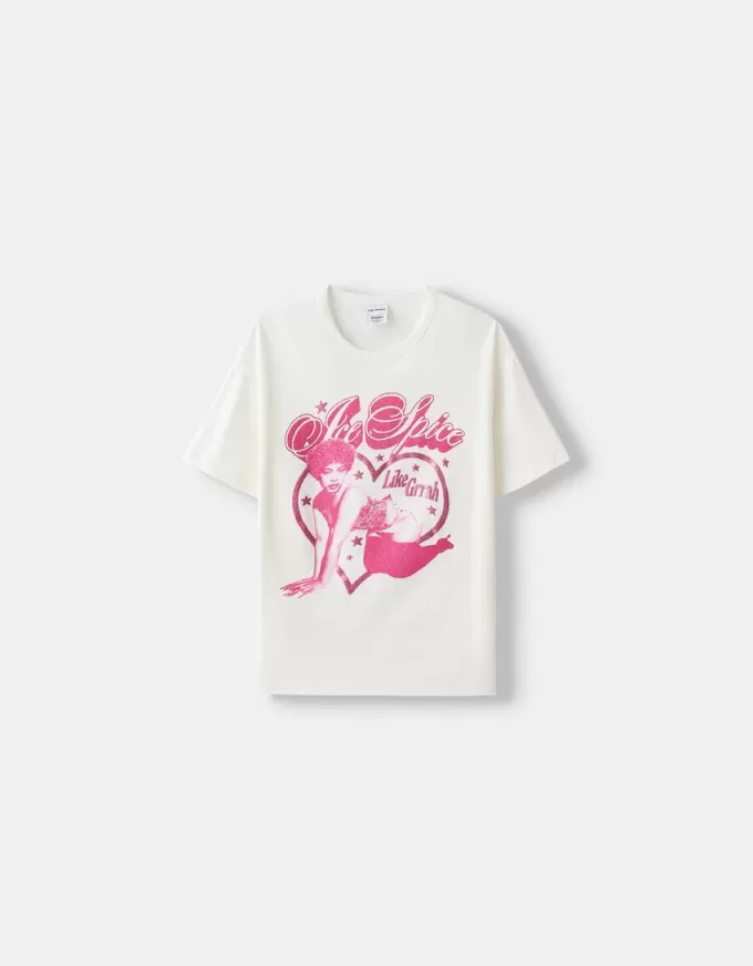 Camiseta Ice Spice de manga corta Off white