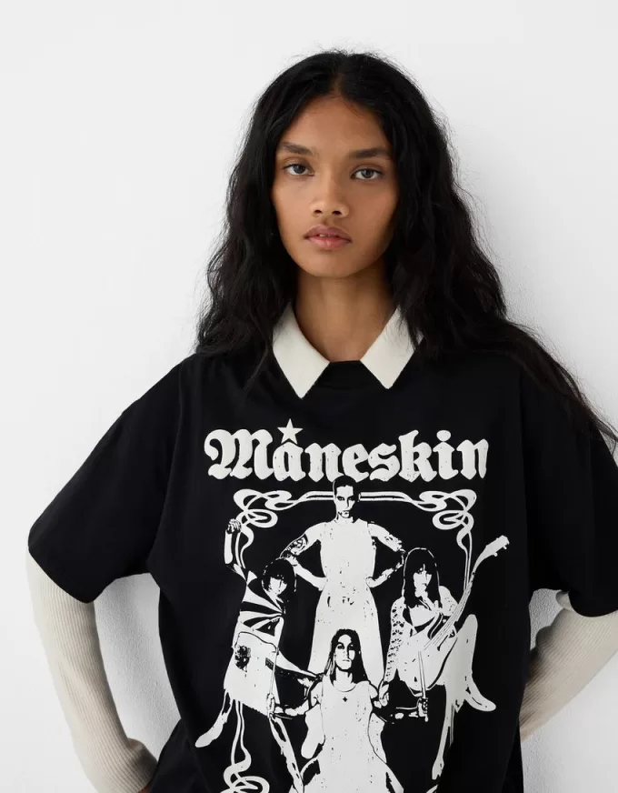 Camiseta Måneskin de manga corta Black