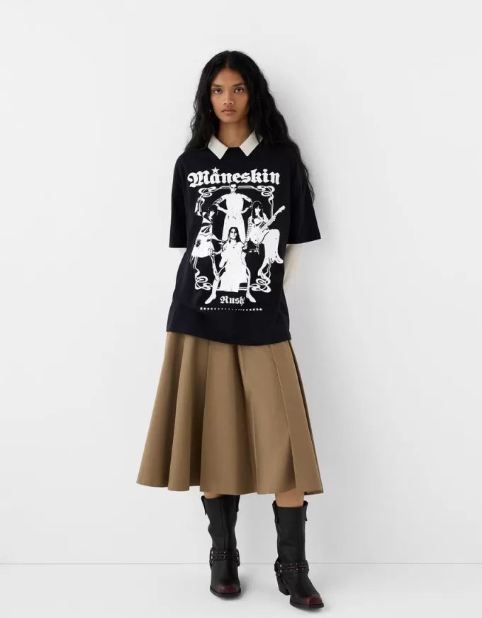 Camiseta Måneskin de manga corta Black