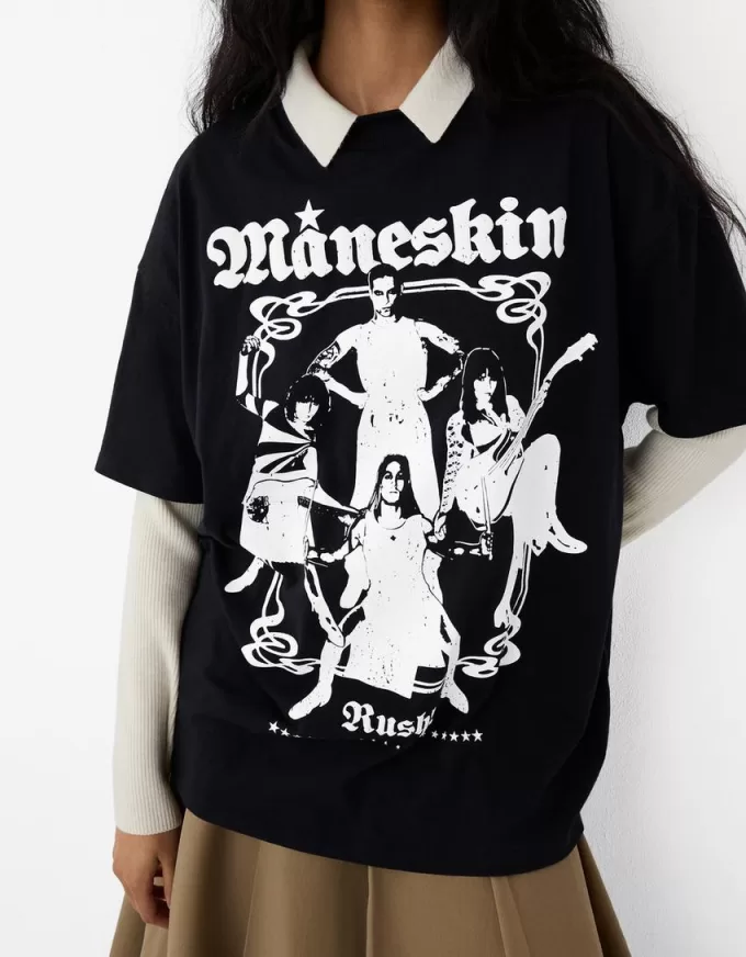 Camiseta Måneskin de manga corta Black