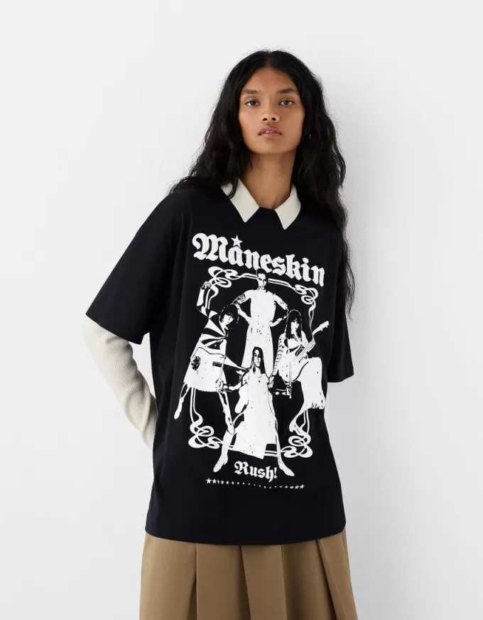 Camiseta Måneskin de manga corta Black