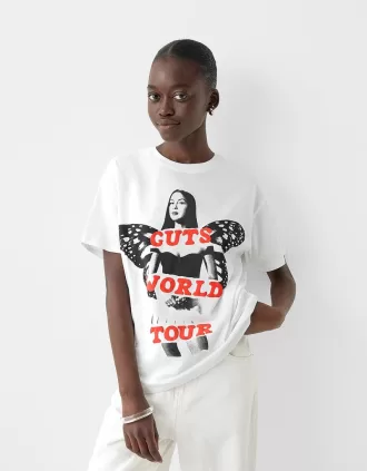 Camiseta Olivia Rodrigo manga corta Off white