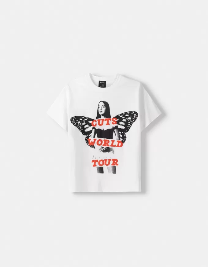 Camiseta Olivia Rodrigo manga corta Off white