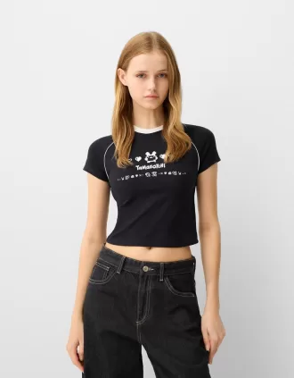 Camiseta Tamagotchi manga corta Black