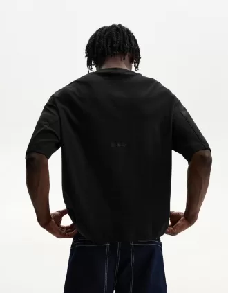 Camiseta boxy manga corta Black