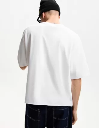 Camiseta cropped manga corta White